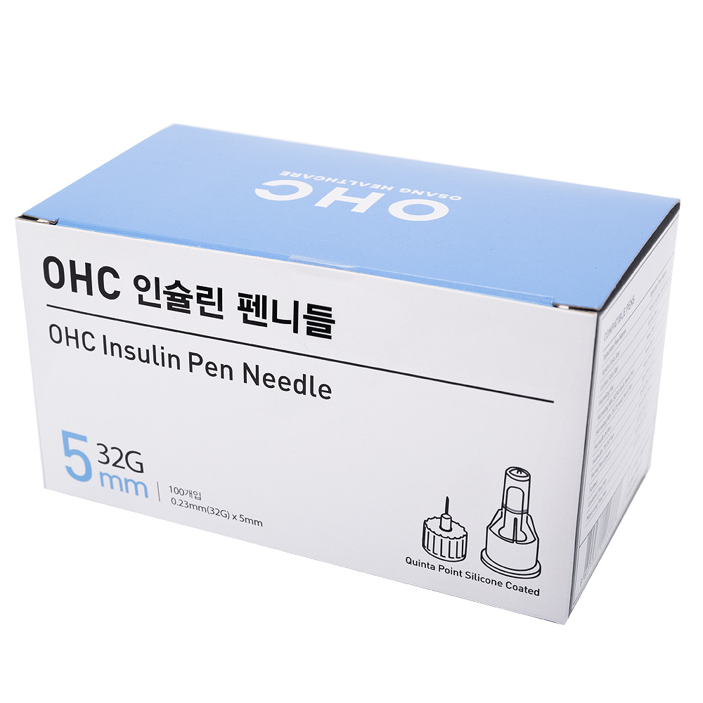 OHC 인슐린 펜니들 주사바늘 주사침 32G 5mm 1박스